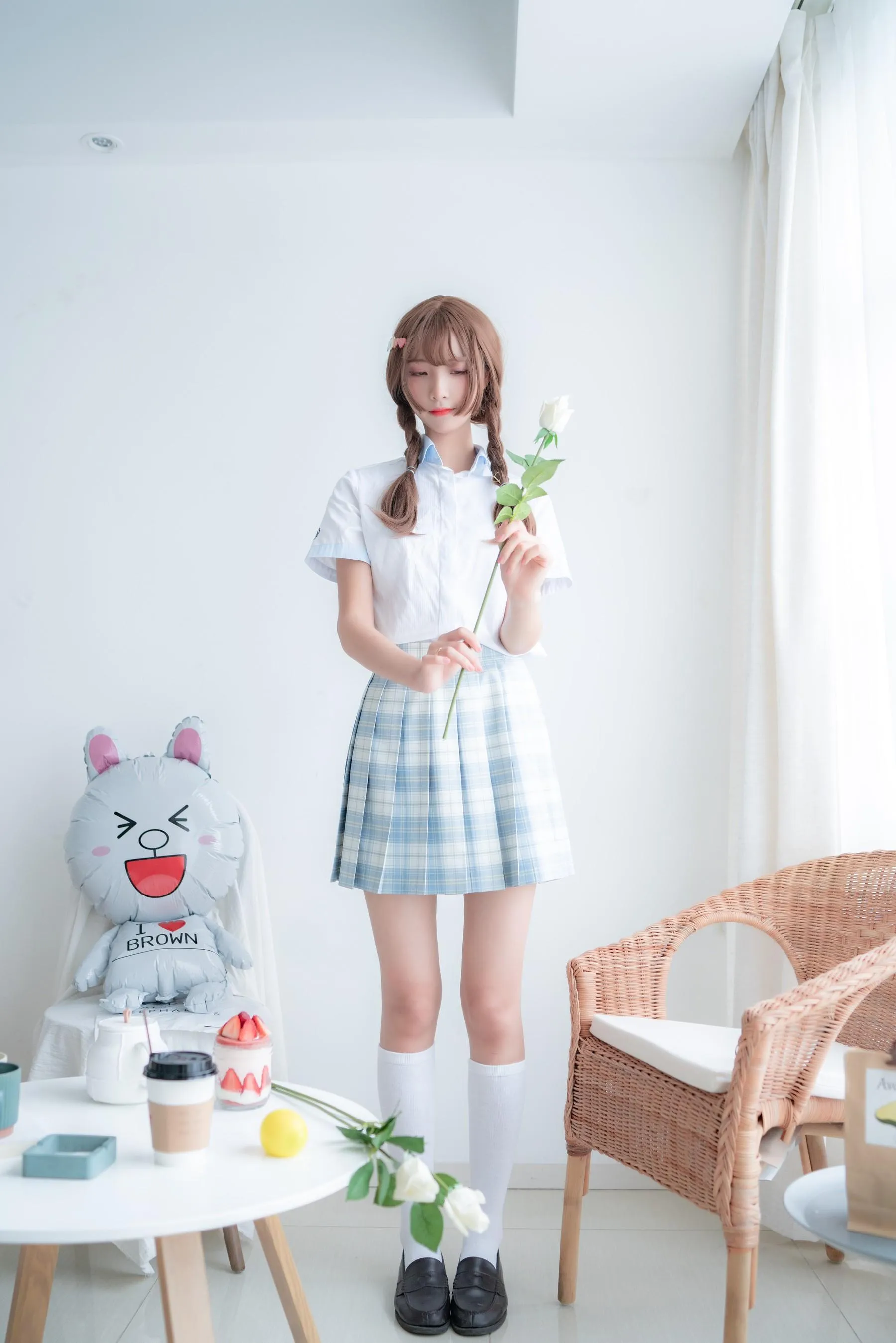 西瓜少女 NO.012 民宿私房淡蓝JK [47P]插图1